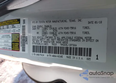 2018 Toyota Tacoma Sr from USA, damaged, VIN 5TFRX5GN8JX110031